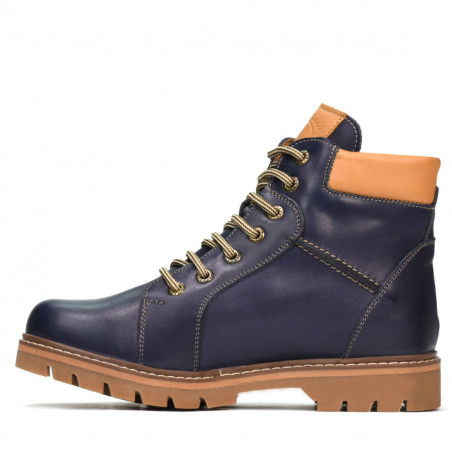 Jugendstiefel 439-1 Indigo+Braun