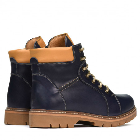 Jugendstiefel 439-1 Indigo+Braun