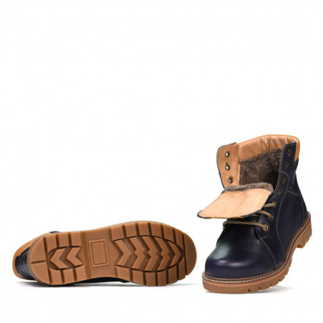 Jugendstiefel 439-1 Indigo+Braun
