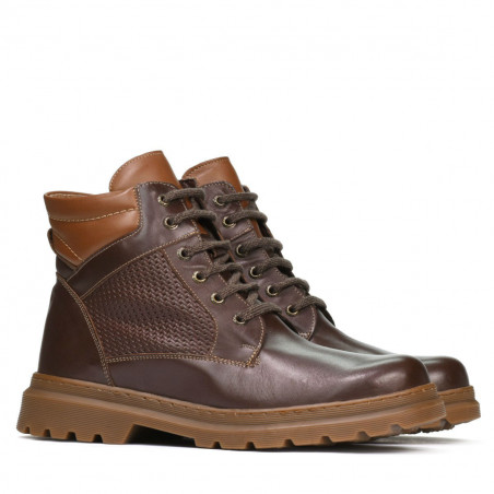 Herrenschuhe 4119 Kaffee kombiniert