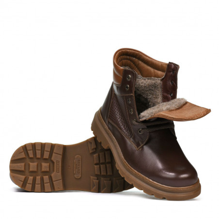 Herrenschuhe 4119 Kaffee kombiniert