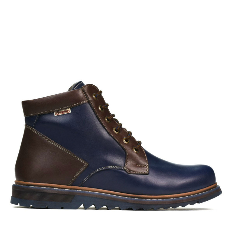 Herrenstiefel 497 Indigo+Braun