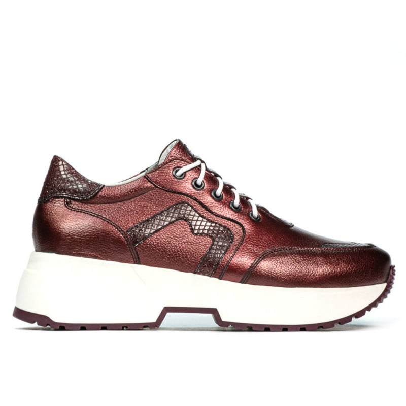 Damen-Sportschuhe 6019 bordeaux perlmutt kombiniert