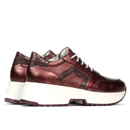 Damen-Sportschuhe 6019 bordeaux perlmutt kombiniert