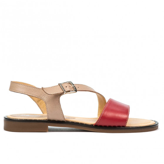 Damensandalen 5070 rot+puder Damensandalen 5070 rot+puder