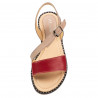 Damensandalen 5070 rot+puder