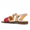 Damensandalen 5070 rot+puder