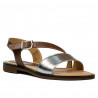 Damensandalen 5070 braun+silber