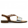 Damensandalen 5070 braun+silber