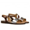 Damensandalen 5070 braun+silber