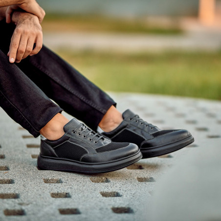 Herren Freizeitschuhe/Sportschuhe 906 schwarz kombiniert lifestyle