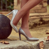 Elegante Damenschuhe 1276 Cappuccino Perlmutt