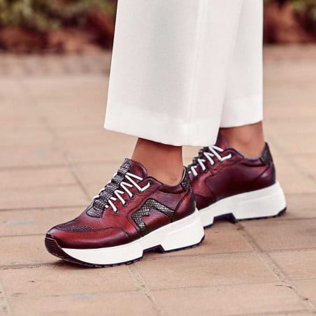 Damen-Sportschuhe 6019 bordeaux perlmutt kombiniert lifestyle