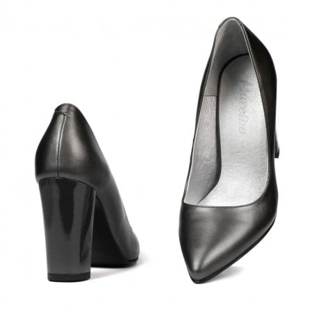Damen elegante Schuhe 1261 perlgrau