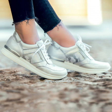 Damen-Sportschuhe 694 Perlweiß kombiniert lifestyle