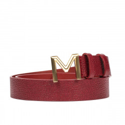 Damen Gürtel 13m rot Leder