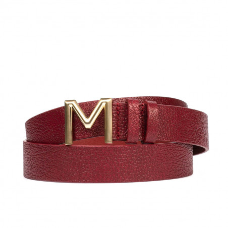 Damen Gürtel 13m rot Leder