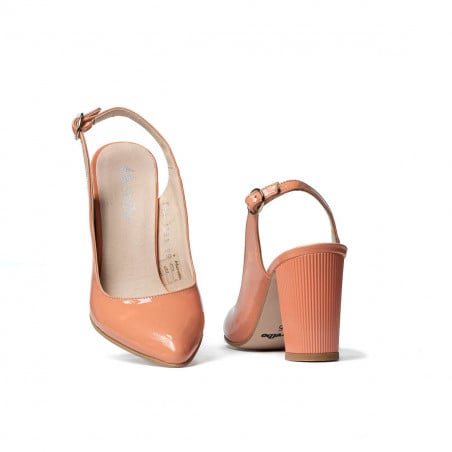 Damensandalen 1281 Lack Lachs