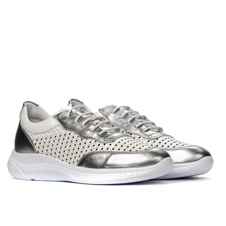 Damen-Sneaker 6024 silber+weiß