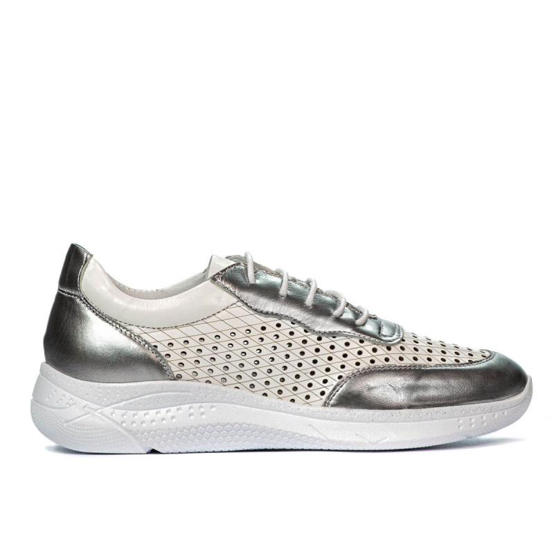 Damen-Sneaker 6024 silber+weiß