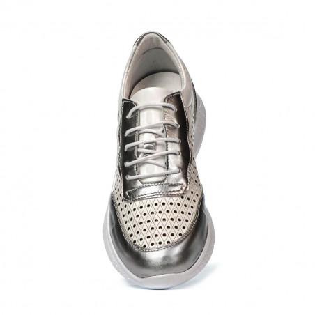 Damen-Sneaker 6024 silber+weiß