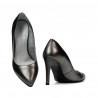 Damen elegante Schuhe 1276 silber schimmernd
