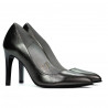 Damen elegante Schuhe 1276 silber schimmernd