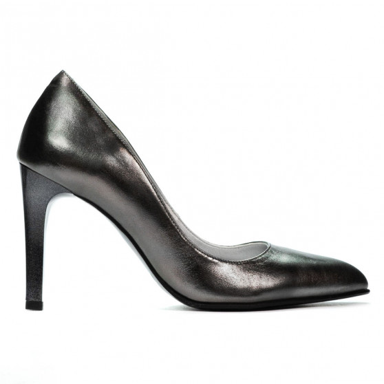 Damen elegante Schuhe 1276 silber schimmernd Damen elegante Schuhe 1276 silber schimmernd