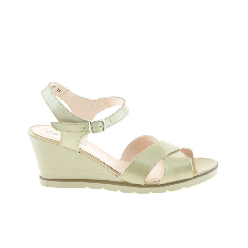 Damen Sandalen 5007 Lack Beige
