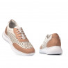 Damen-Sportschuhe 6024 Puder+Weiß