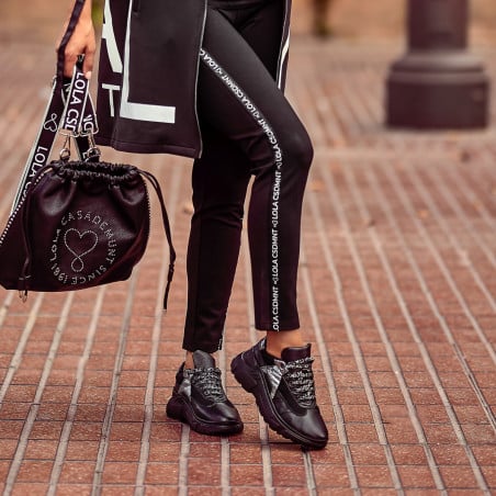 Damen Sportschuhe 6015 schwarz kombiniert lifestyle