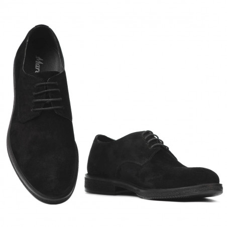 Casual/klassische Herrenschuhe 918 schwarz Velours