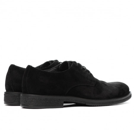 Casual/klassische Herrenschuhe 918 schwarz Velours