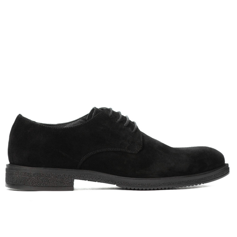 Casual/klassische Herrenschuhe 918 schwarz Velours