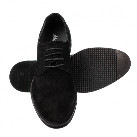Casual/klassische Herrenschuhe 918 schwarz Velours
