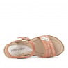 Damen Sandalen 5067 Perlmutt Rosa kombiniert