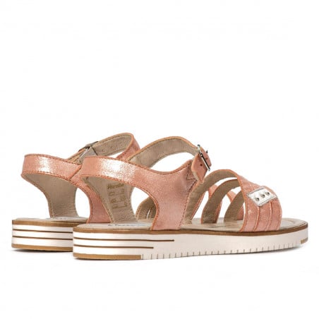 Damen Sandalen 5067 Perlmutt Rosa kombiniert