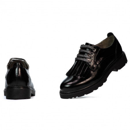 Damen Freizeitschuhe 6025 Lack Schwarz