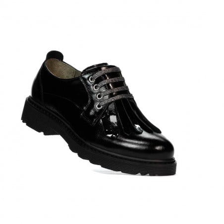 Damen Freizeitschuhe 6025 Lack Schwarz