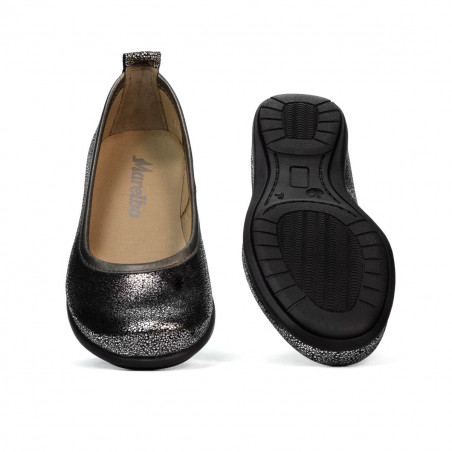 Kinderschuhe 100-1 silbern perlmuttfarben