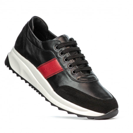 Damen Sportschuhe 6030 schwarz+rot