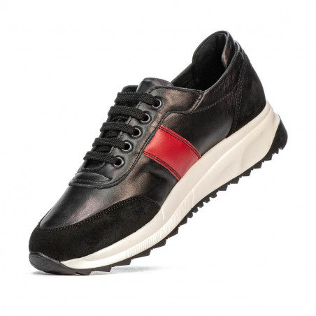Damen Sportschuhe 6030 schwarz+rot