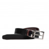 Damen Gürtel 19m schwarz+python bordo (zweifarbig)