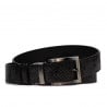 Damen Gürtel 18m schwarz+schwarzer Python