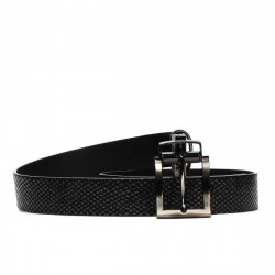 Damen Gürtel 18m schwarz+schwarzer Python