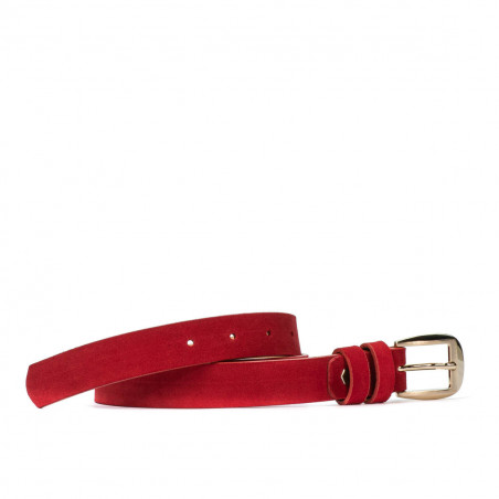 Gürtel Damen 01m rot Velours