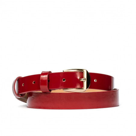 Damen Gürtel 01m Lackrot