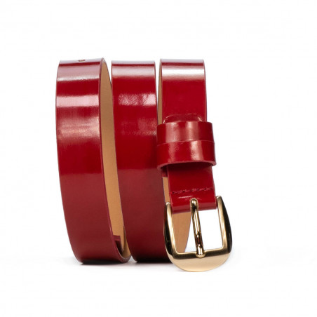 Damen Gürtel 01m Lackrot