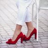 Elegante Damenschuhe 1252 rotes Antilopenleder lifestyle