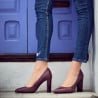 Elegante Damenschuhe 1261 Python Bordeaux